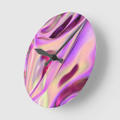 Horloge murale rose multicolore (Angle)