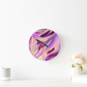 Horloge murale rose multicolore (Maison)