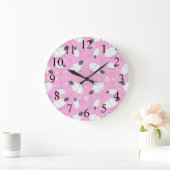 Horloge murale rose pour compter les moutons (Maison)