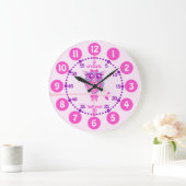 Horloge murale rose pourpre pour les enfants (Maison)