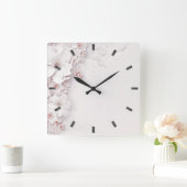 Horloge murale rose rose ivoire (Maison)
