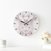 Horloge murale rose rose ivoire (Maison)