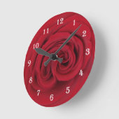 Horloge murale rose — Rose rouge (Angle)