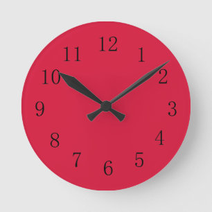 Horloge murale rouge Crimson