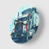 Horloge murale rouge d'art de camion de transport (Angle)