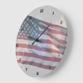 Horloge murale rouge des roquettes (Angle)