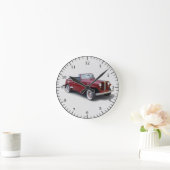 Horloge murale rouge Jeepster 1950 (Maison)