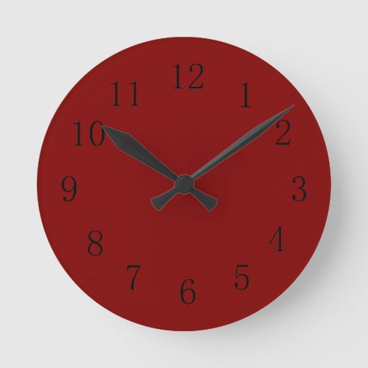 Horloge murale rouge marron foncé (Recto)