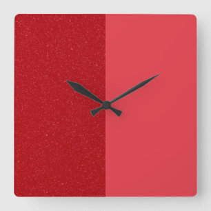 Horloge murale rouge tomate personnalisée