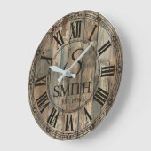 Horloge murale rustique de la famille Smith | Déco (Angle)