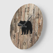 Horloge murale Rustique de l'ours noir (Angle)