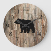 Horloge murale Rustique de l'ours noir (Recto)