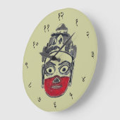 Horloge murale Sanskrit de Hanuman (Angle)