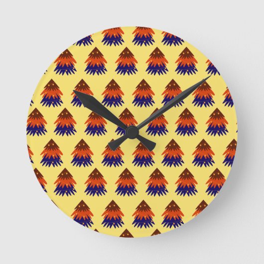 Horloge murale - Sapin de Noël multicolore (Recto)