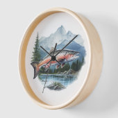 Horloge murale saumon (Angle)