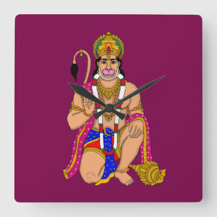 Horloge murale Seigneur Hanuman