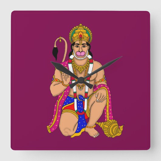 Horloge murale Seigneur Hanuman (Recto)