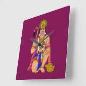 Horloge murale Seigneur Hanuman (Angle)