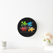 horloge murale sensibilisation sur l'autisme (Maison)