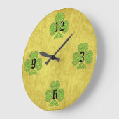 Horloge murale Shamrock celtique (Angle)