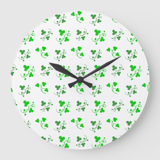 Horloge murale Shamrock verte (Recto)