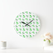 Horloge murale Shamrock verte (Maison)