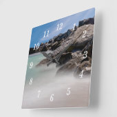 Horloge murale Shell Island Rocks And Waves (Angle)