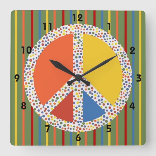 Horloge murale signe de paix (Recto)