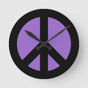 Horloge murale signe de paix Améthyste