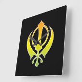 Horloge murale Sikh Khanda (Angle)