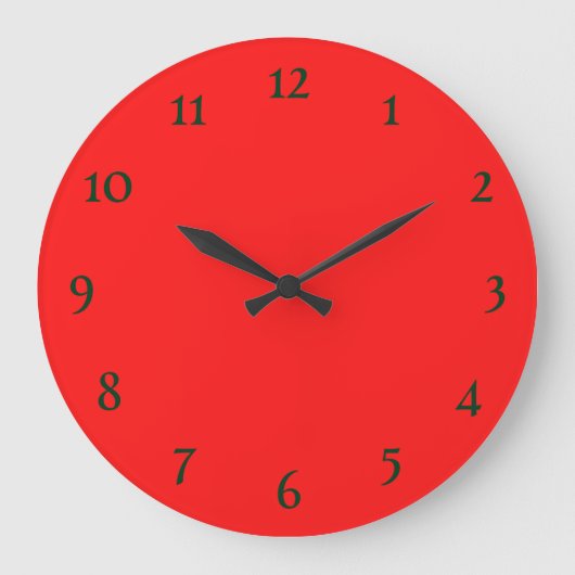 horloge murale simple rouge (Recto)