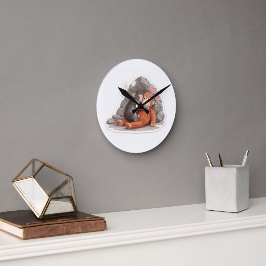 Horloge murale singe bébé mignon – Anima esthétiqu (Bureau)