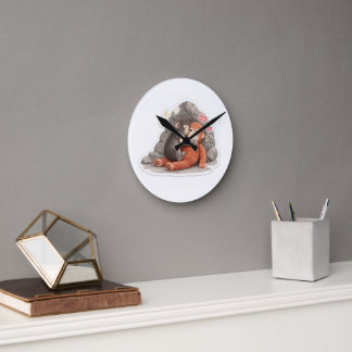 Horloge murale singe bébé mignon – Esthétique douc