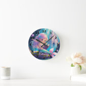 Horloge murale sirène mignonne en train de lire (Maison)