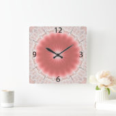 Horloge murale soleil rose (Maison)