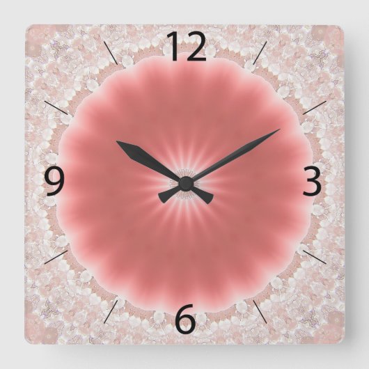Horloge murale soleil rose (Recto)