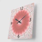 Horloge murale soleil rose (Angle)
