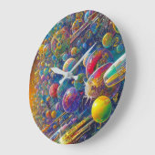 horloge murale Space Race avec numéros (Angle)