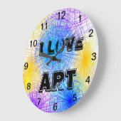 Horloge murale spirales d'amour d'art (Angle)