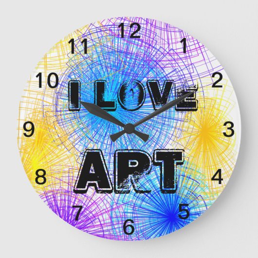 Horloge murale spirales d'amour d'art (Recto)