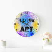 Horloge murale spirales d'amour d'art (Maison)