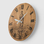 Horloge murale statue de déesse classique | Décora (Angle)