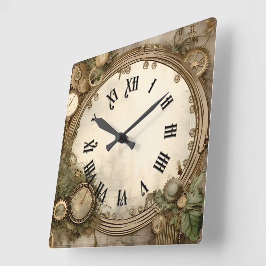 Horloge murale Steampunk (Angle)