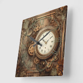 Horloge murale Steampunk Clocks & Gears (Angle)