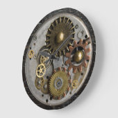 Horloge murale SteamPunk, Horloge en acier, Horlog (Angle)