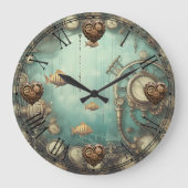 Horloge murale Steampunk sous-marine (Recto)