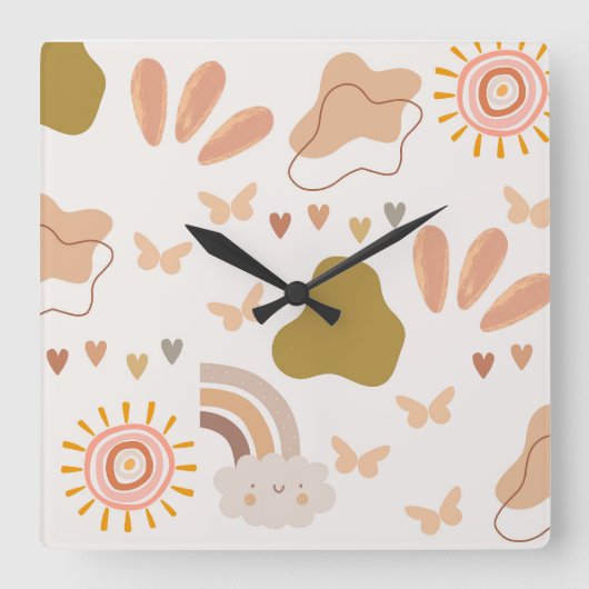 Horloge murale style Boho (Recto)