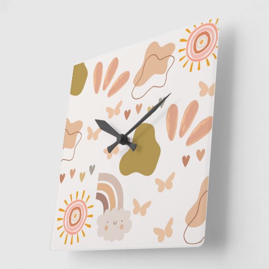 Horloge murale style Boho (Angle)