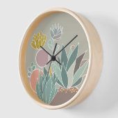 Horloge murale succulente d'inspiration rétro (Angle)