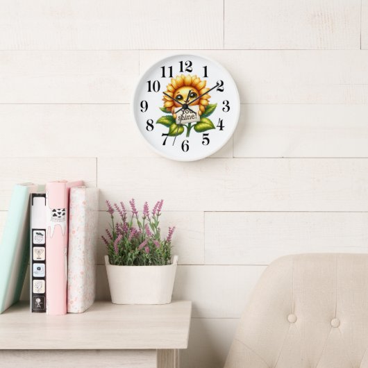 Horloge murale Sunflower Cutie (Salle de lecture)